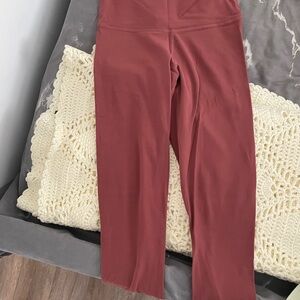 Rust Red High-Waisted Leggings